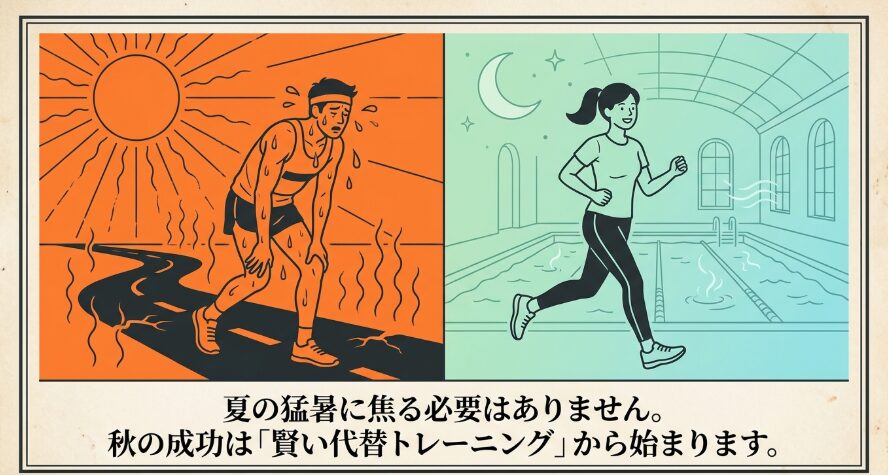フルマラソン夏の練習で走れない時の対策