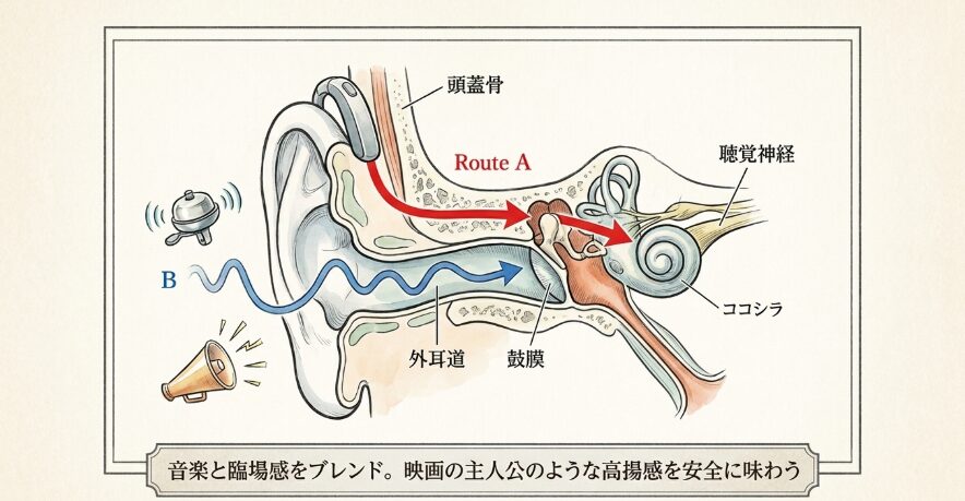 周囲の環境音を遮断しない圧倒的な安全性