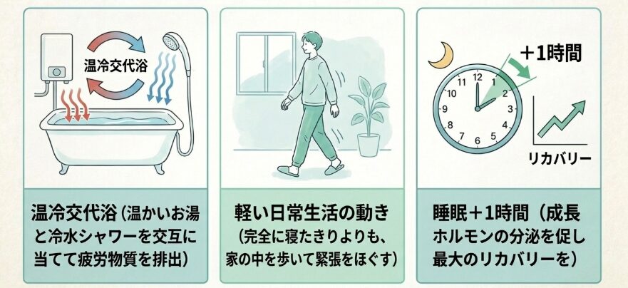 大会3日前からできる軽めのリカバリー方法