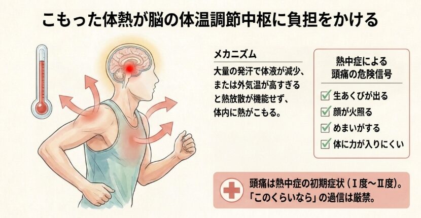 熱中症の初期症状としてあらわれる頭痛