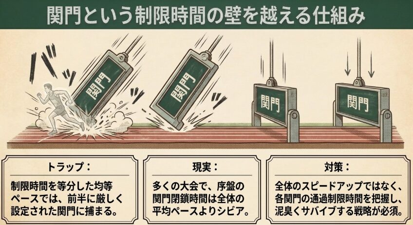 関門という制限時間の壁を越える仕組み