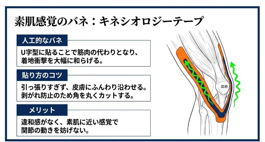 キネシオロジーテープを使ったお皿周辺のサポート法