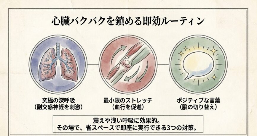 心臓バクバクを沈める！スタート直前で試したい即効ルーティン3選