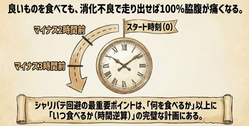 時間逆算がカギ！スタート時刻から考える食事タイミング