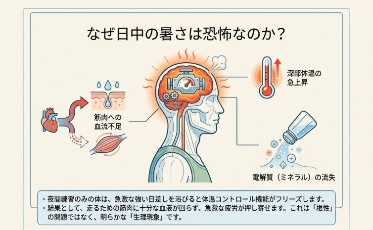 マラソン初心者が直面する日中25℃超の熱中症リスク