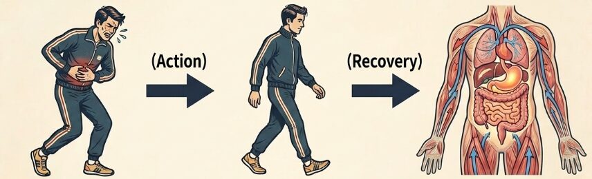 胃痛が起きたときに走るペースの落とし方