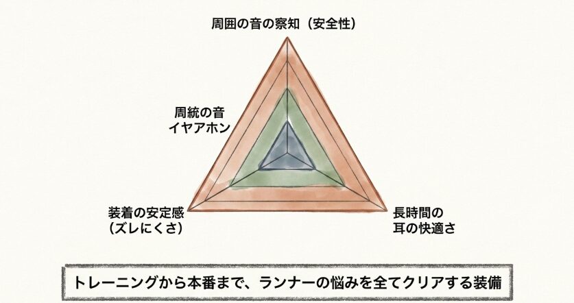 孤独なランナーを支える骨伝導イヤホンのメリット