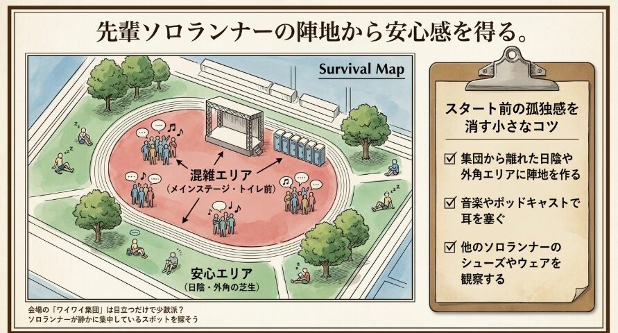 会場の「ワイワイ集団」は目立つだけで少数派？