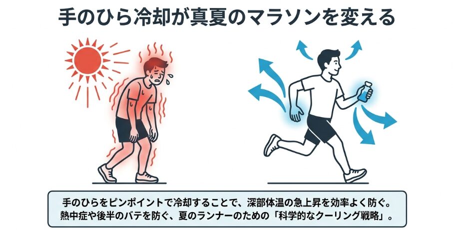 マラソンで手のひらを冷やす効果は？