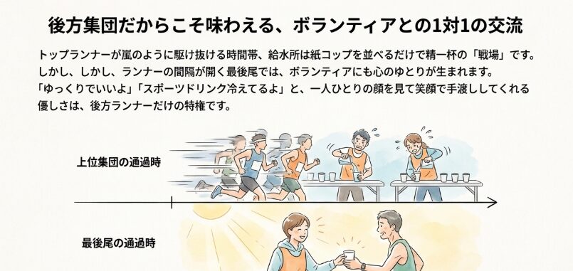 タイムより挑戦する姿に心を打たれるボランティアの温かさ