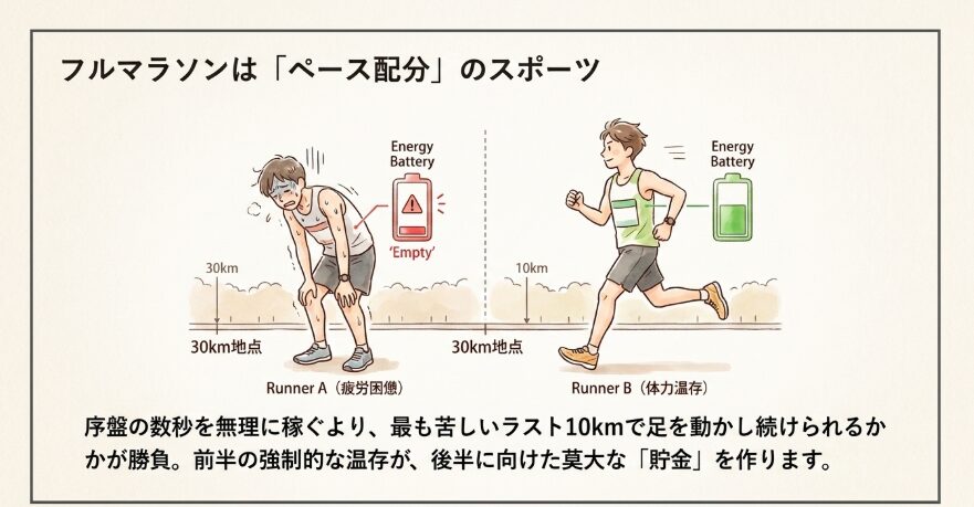 体力温存が自己ベストへの最短ルート