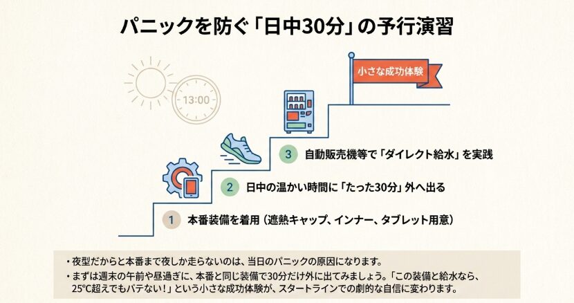 次の練習から試せる本番想定のステップ