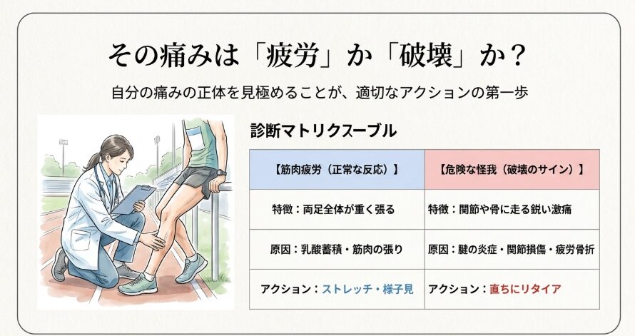 筋肉疲労と危険な怪我を見分けるセルフチェック