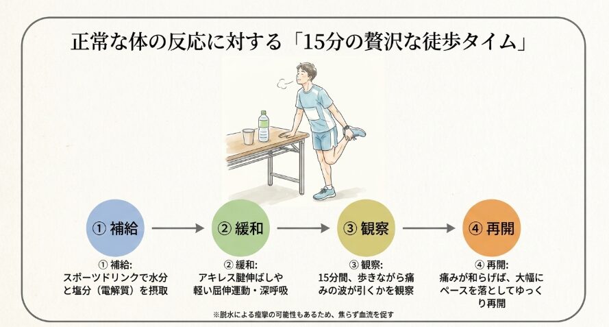 ストレッチや深呼吸で和らぐ一時的な痛み