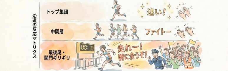 収容関門ギリギリのデッドヒートが会場を沸かせる瞬間