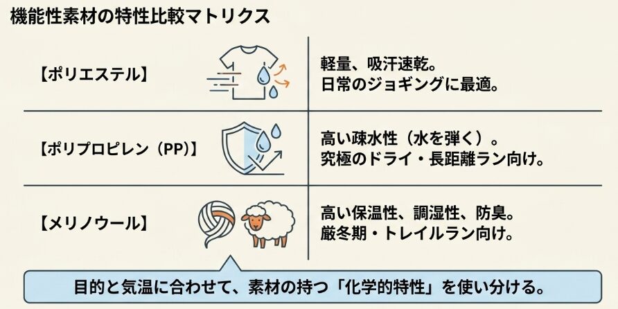 汗冷え対策に効果的な機能性素材の特徴
