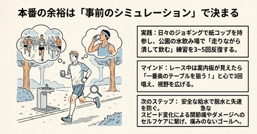 給水所の恐怖を払拭して痛みのないゴールへ向かう次の一手