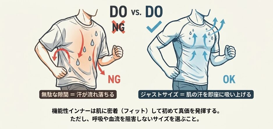 自分の体型にフィットするサイズ感の重要性