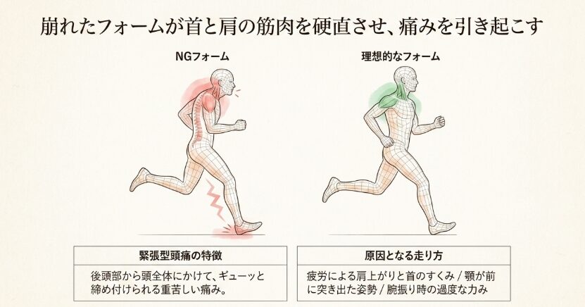肩こりや首の緊張から生じる緊張型頭痛