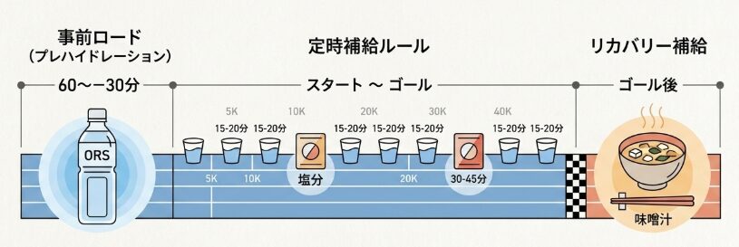 スタート前から差がつく！レース前後のタイムライン