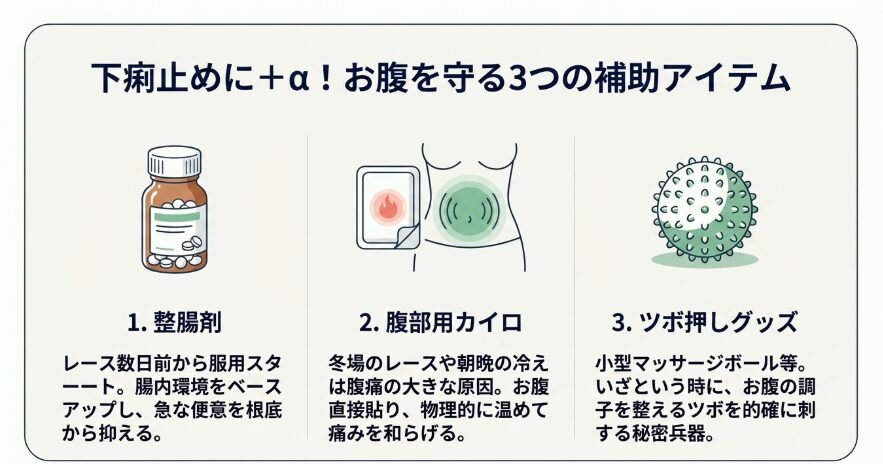 「ストッパ」だけじゃない！突然の腹痛に備える３つの秘密兵器