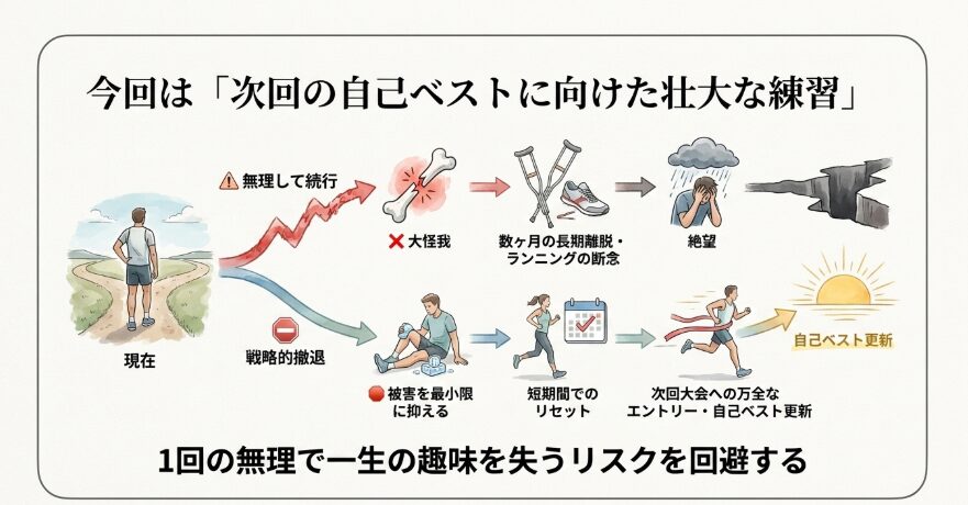 次の大会に繋げるための戦略的撤退
