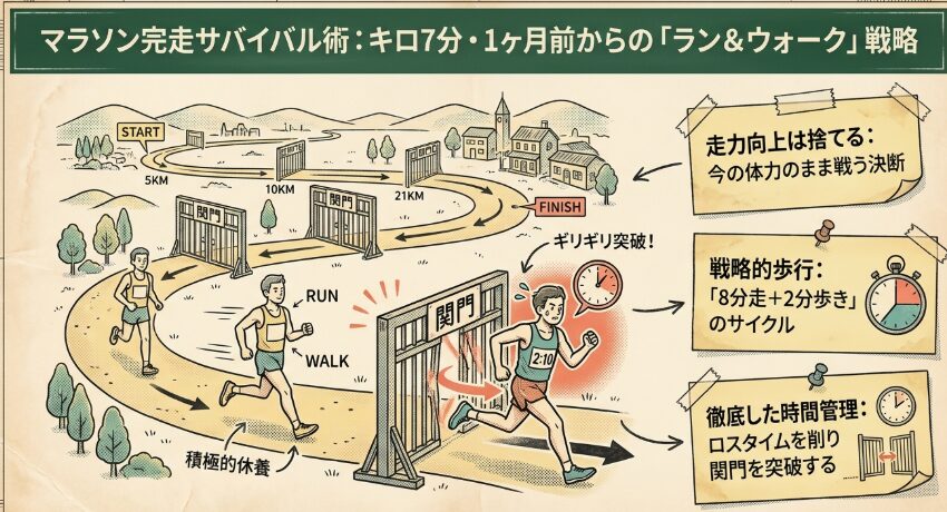 マラソン制限時間に間に合わない