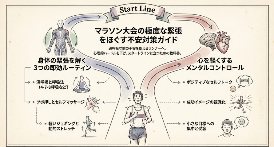 マラソン大会の緊張で震えるメンタルランナーへ