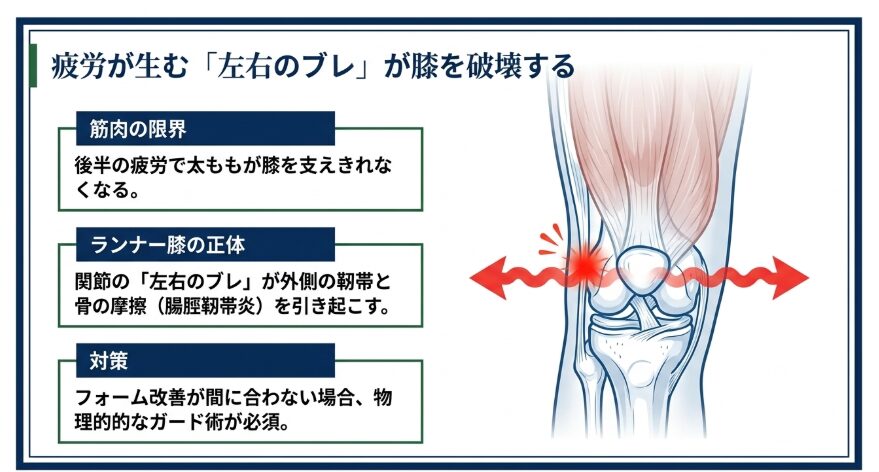 物理的に膝のブレを止めるサポーターとテーピングの実践技術