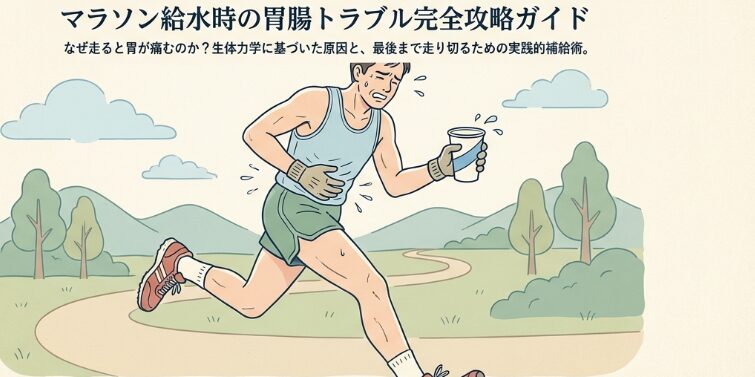 マラソンの給水で胃が痛い