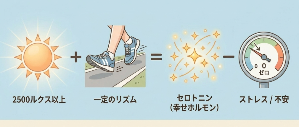 セロトニン分泌でメンタルが安定する理由