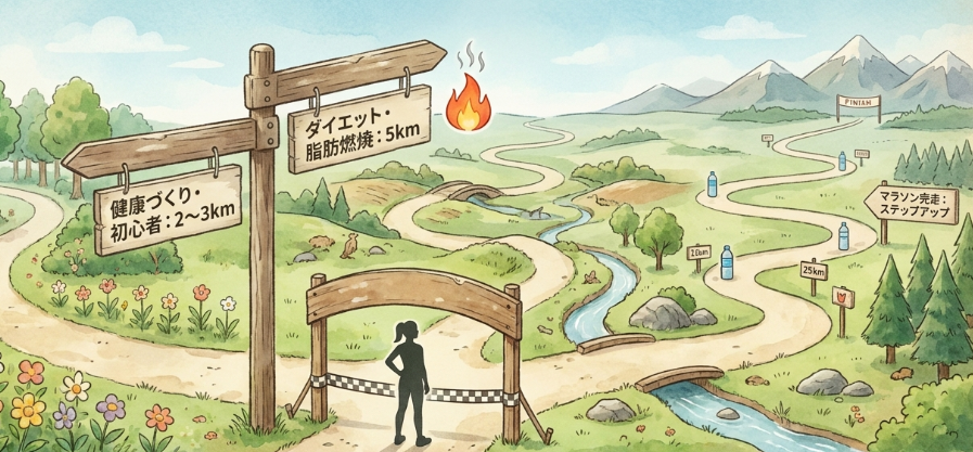 初心者のランニングは何キロ走るべき？目的別の目安