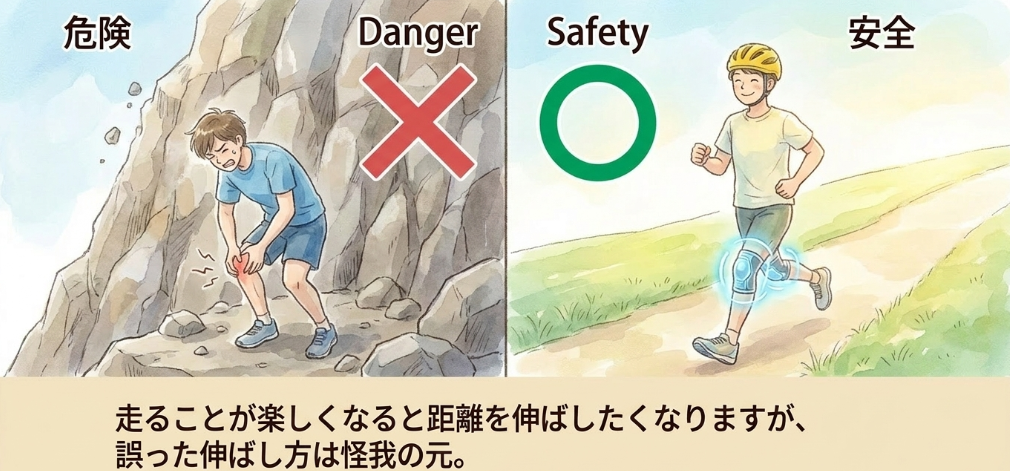 怪我せずランニングで何キロも走るための距離の伸ばし方