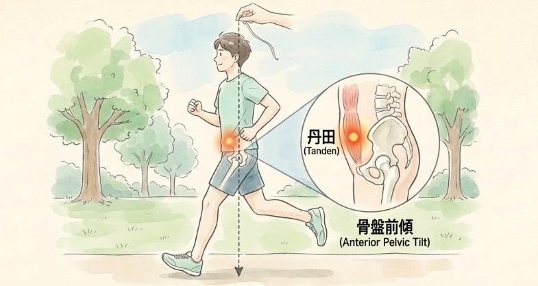 疲れない姿勢を作る骨盤の前傾意識