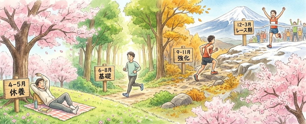 走行距離と大会出場数を管理する年間計画の立て方