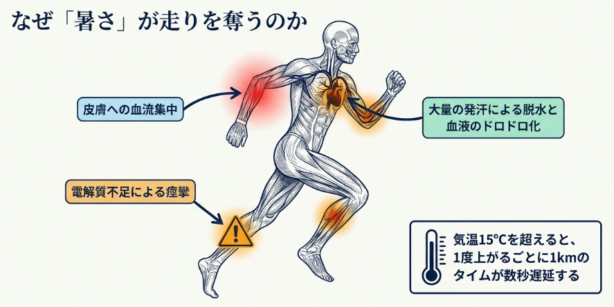 気温上昇が走りに与える影響と身体のリスク