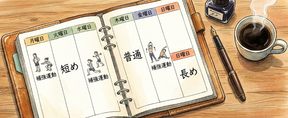 初心者向けの週間メニュー