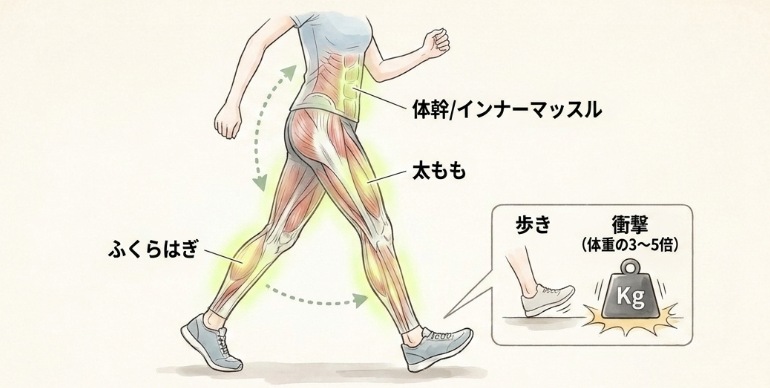 ウォーキングから始める段階的ステップ