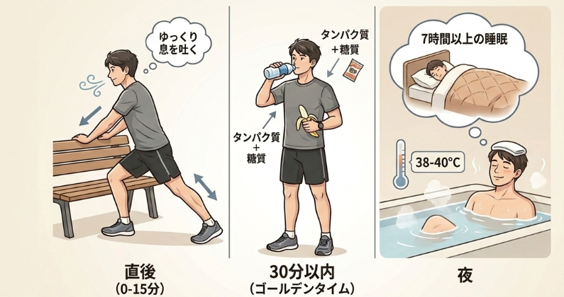 走った後の疲労を残さないリカバリー習慣