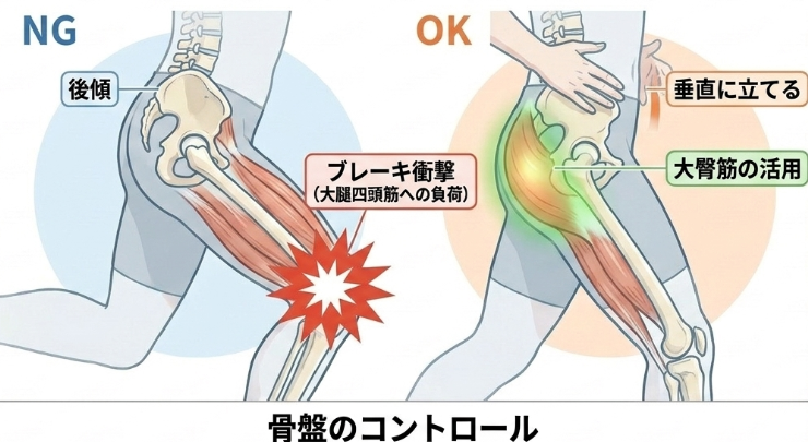 骨盤を立てるフォームのコツ