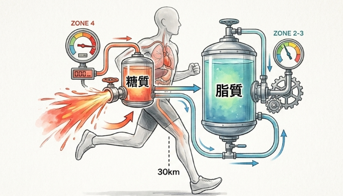 30kmの壁を防ぐレース中の心拍数コントロール