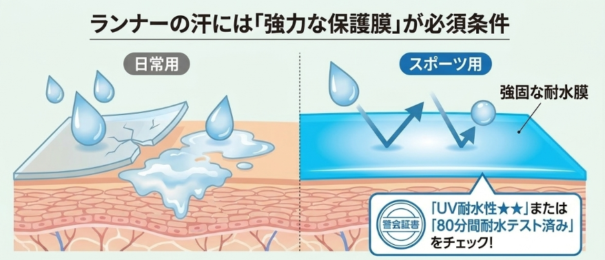 目に入るのを防ぐウォータープルーフの重要性
