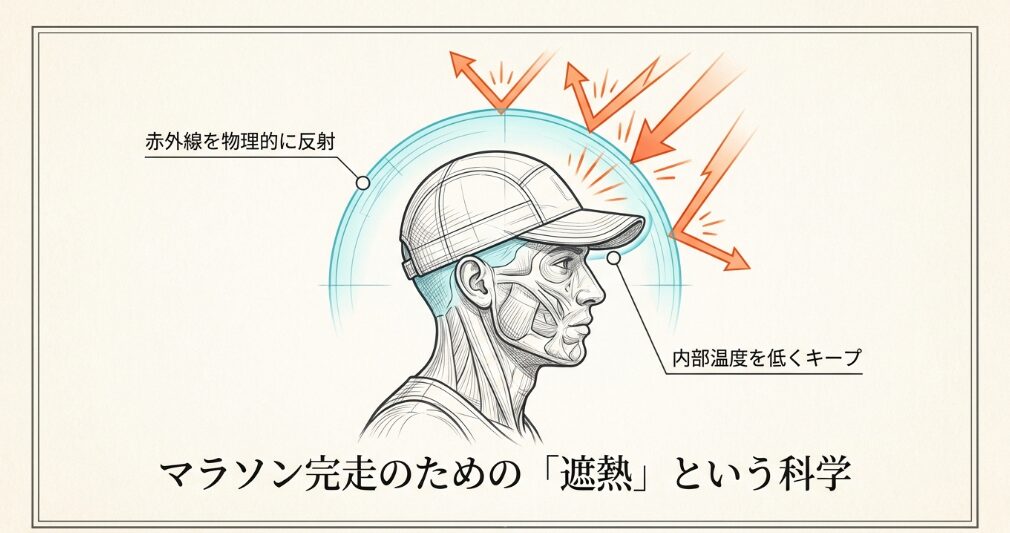 マラソンで遮熱帽子を被る効果は？