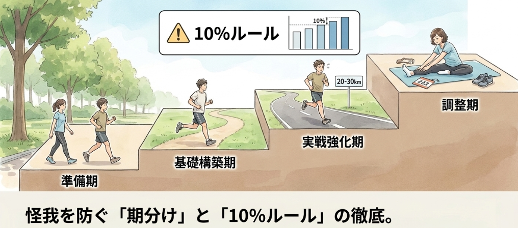 完走を導く段階的トレーニング計画