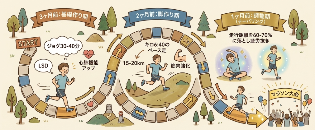完走力を高める3ヶ月間の練習メニュー