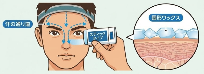スティックタイプの日焼け止めでピンポイント塗布