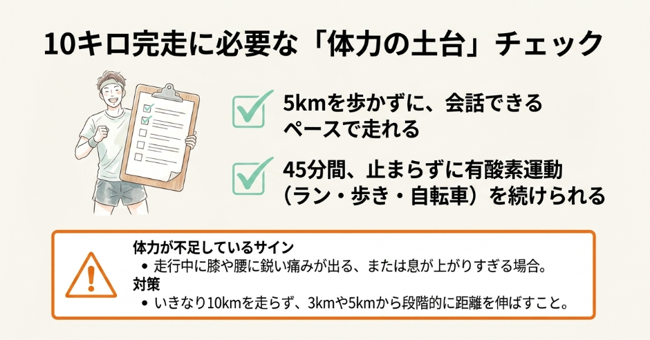 10キロ完走に必要なスタミナと体力の基準