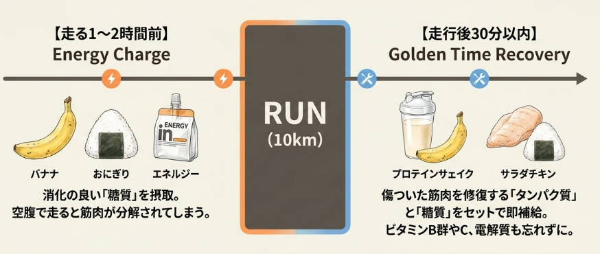 走る前後に取り入れたい栄養補給と食事術
