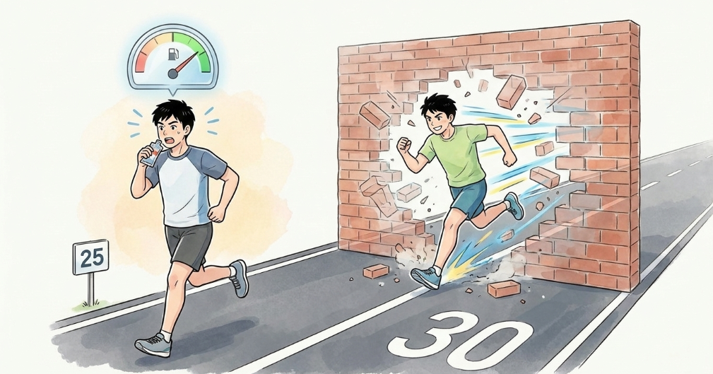 レース中のエネルギー枯渇を防ぐ補給食の摂り方