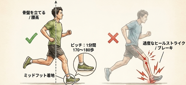 怪我なく完走するためのフォーム